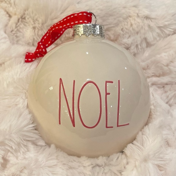 RAE DUNN by Magenta "PEACE, NOEL” Christmas Ornament Set of 2 - Picture 3 of 4